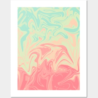 ABSTRACT LIQUIFY EFFECT BEAUTIFUL PASTEL COLOR Posters and Art